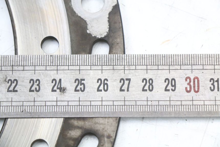 photo de PRZEDNI TARCZ HAMULCOWY SYM JOYRIDE EVO 125 (2009 - 2016) - Zoom stanu zużycia