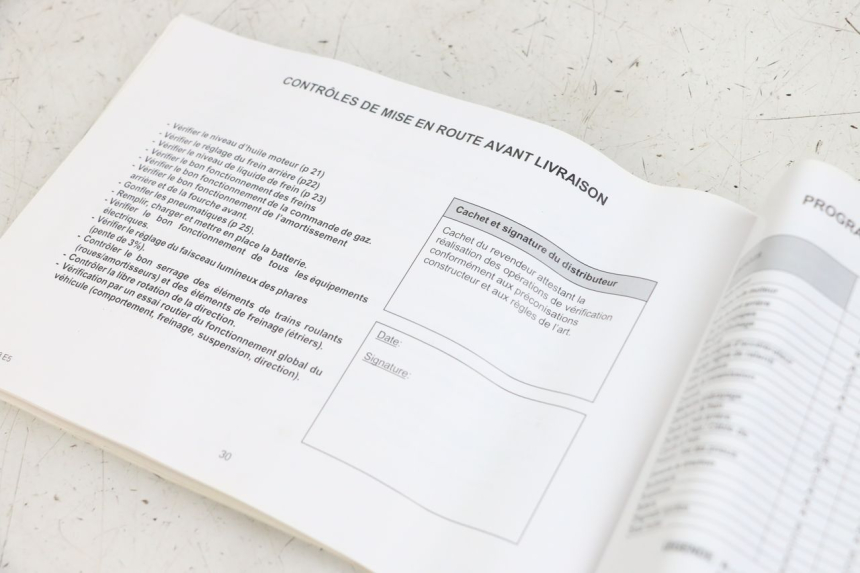 photo de INSTRUKCJA OBSŁUGI KYMCO SUPER 8 4T 50 (2021 - 2024) - Szczegół części