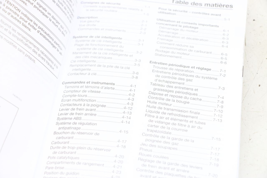 photo de INSTRUKCJA OBSŁUGI YAMAHA XMAX X-MAX ABS 125 (2017 - 2020) - Szczegół części