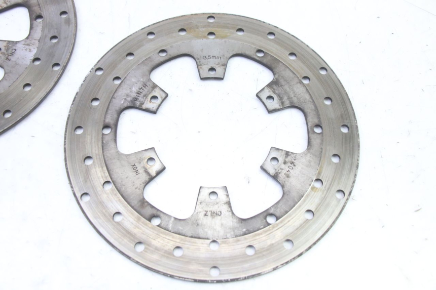 photo de ZESTAW PRZEDNICH TARCZ HAMULCOWYCH PIAGGIO MP3 500 (2014 - 2017) - Zoom stanu zużycia