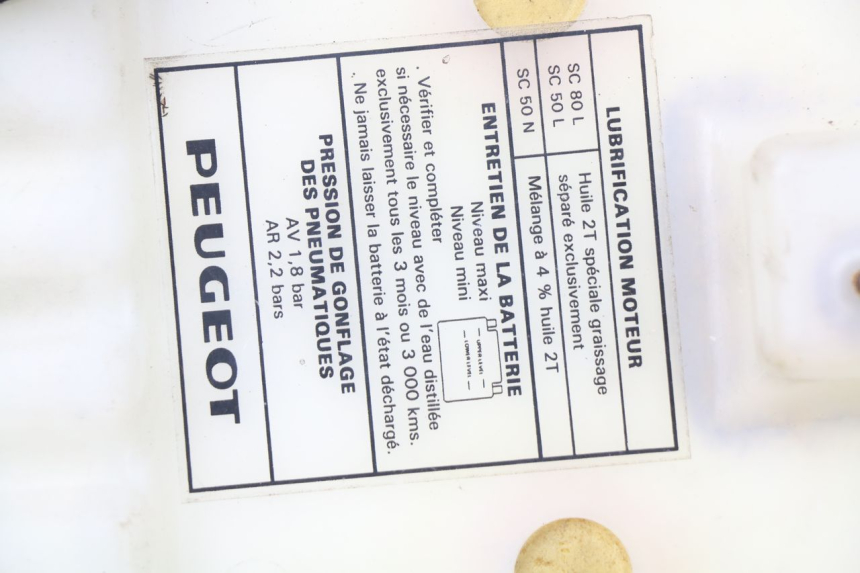 photo de SIEDZENIE PEUGEOT SX 80 (1986 - 1995) - Oznaczenia i referencje